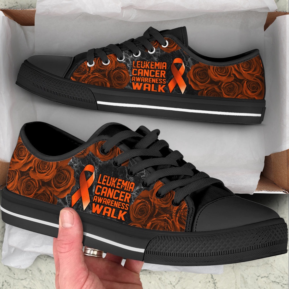 Leukemia Cancer Shoes Awareness Walk Low Top Shoes, Low Top Designer Shoes, Low Top Sneakers
