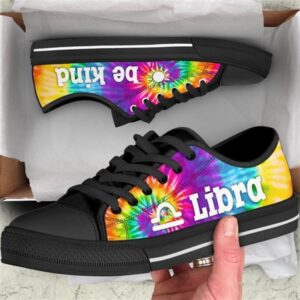 Libra Zodiac Sign Tie Dye Canvas Low…