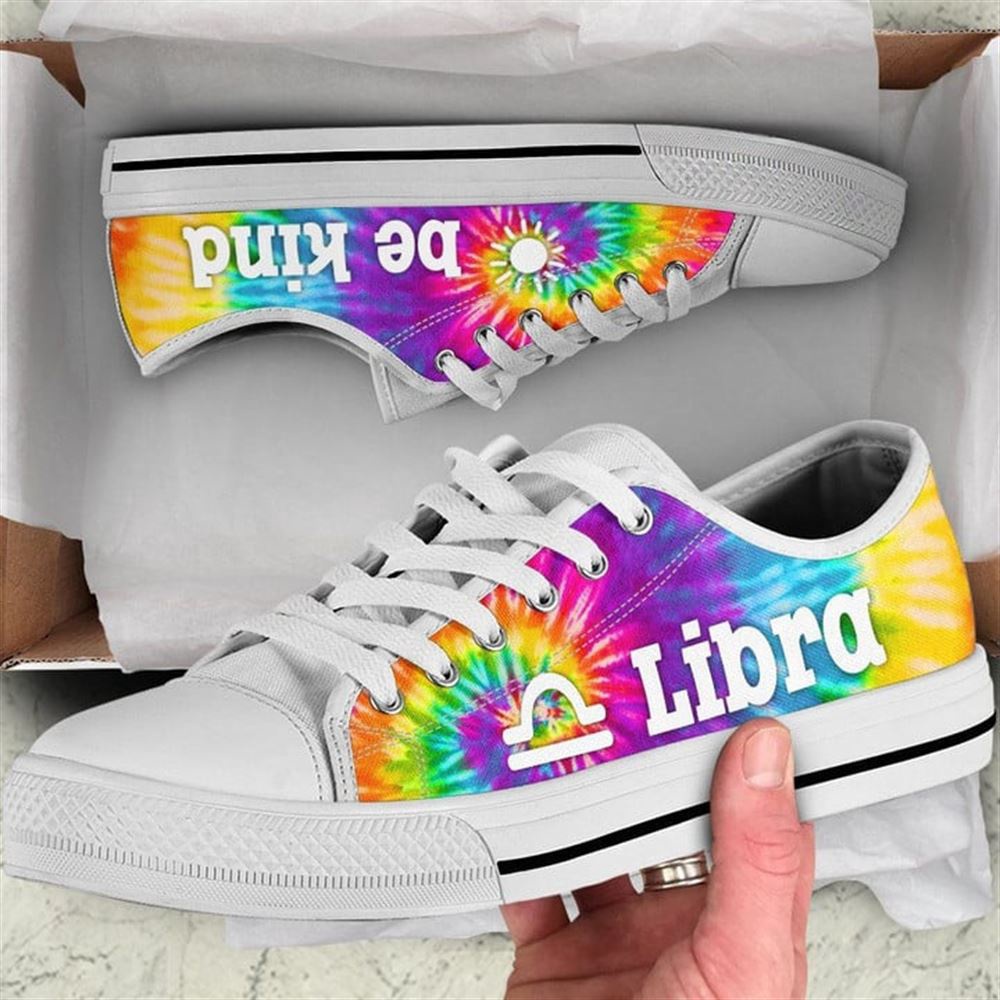 Libra Zodiac Sign Tie Dye Canvas Low Top Shoes, Low Top Designer Shoes, Low Top Sneakers Libra Zodiac Sign Tie Dye Canvas Low Top Shoes, Low Top Designer Shoes, Low Top Sneakers