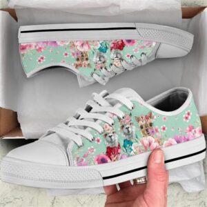 Llama Flower Watercolor Low Top Shoes, Low…