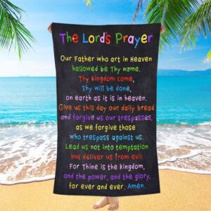 Lords Prayer Beach Towel, Catholic Gifts For…