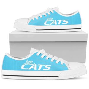 Love Cats Blue Women’s Low Top Shoes…