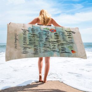 Love Is Patient Kind Never Fails Corinthians 13 4 8 Beach Towel Christian Beach Towel Beach Towel 2 uea6jk.jpg