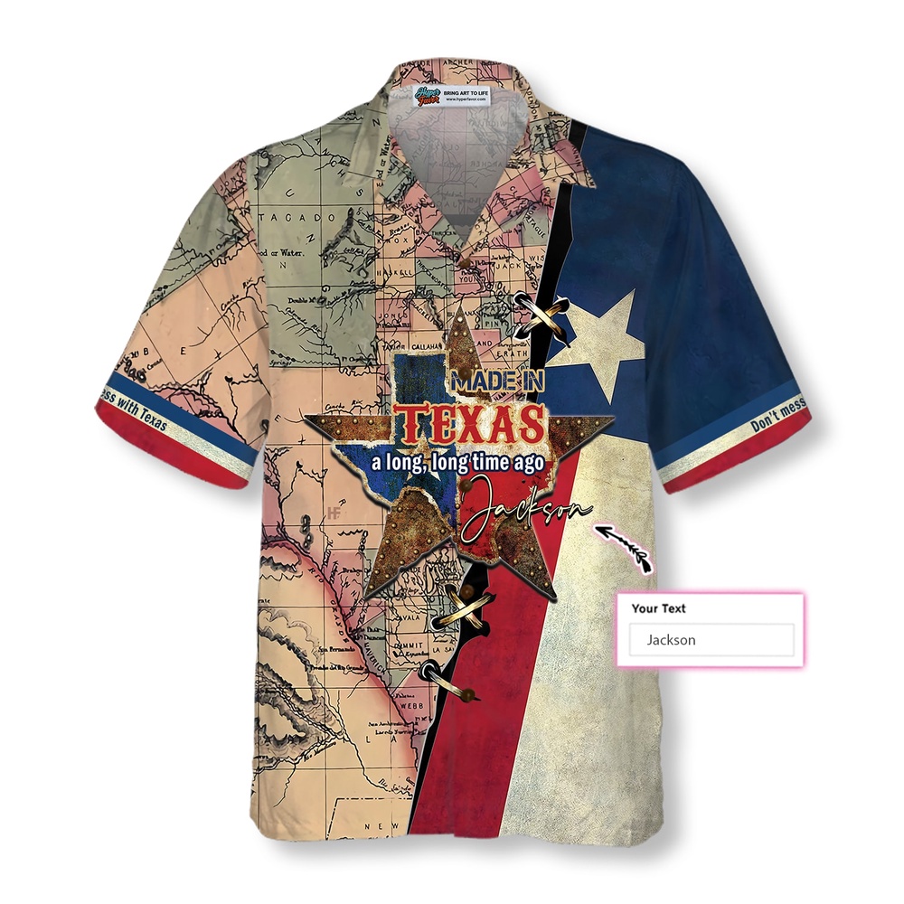 Made In Texas A Long, Long Time Ago Custom Hawaiian Shirt, Texas Hawaii Shirt, Texas Shirt Made In Texas A Long, Long Time Ago Custom Hawaiian Shirt, Texas Hawaii Shirt, Texas Shirt