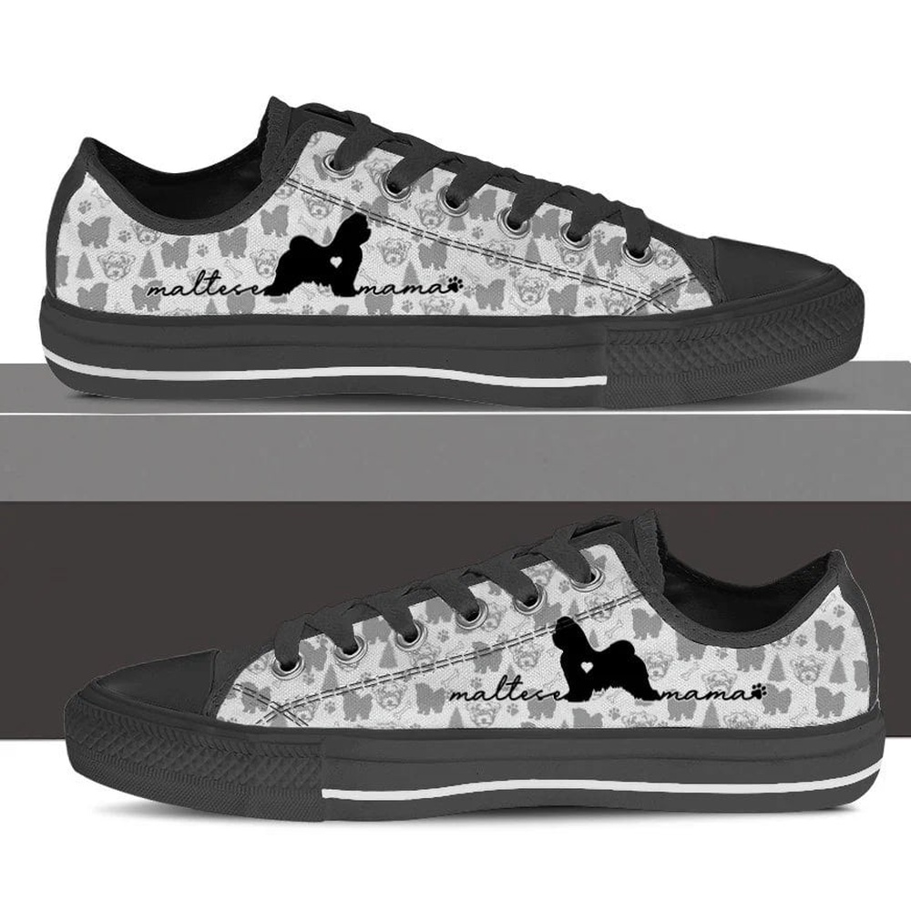 Maltese Low Top Shoes, Dog Memorial Gift, Designer Low Top Shoes, Low Top Sneakers Maltese Low Top Shoes, Dog Memorial Gift, Designer Low Top Shoes, Low Top Sneakers