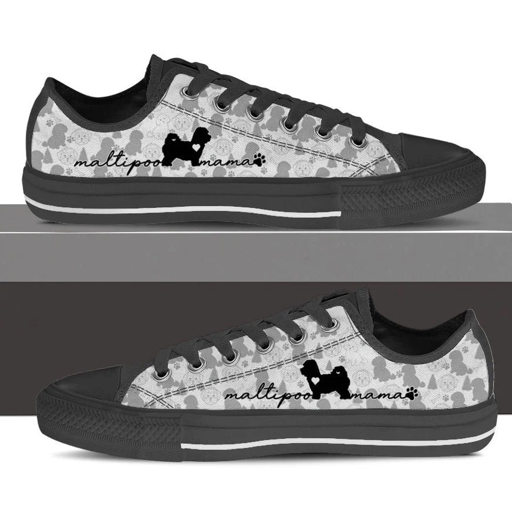 Maltipoo Low Top Shoes, Dog Memorial Gift, Designer Low Top Shoes, Low Top Sneakers Maltipoo Low Top Shoes, Dog Memorial Gift, Designer Low Top Shoes, Low Top Sneakers
