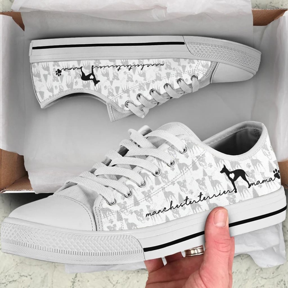 Manchester Terrier Low Top Shoes, Dog Memorial Gift, Designer Low Top Shoes, Low Top Sneakers Manchester Terrier Low Top Shoes, Dog Memorial Gift, Designer Low Top Shoes, Low Top Sneakers