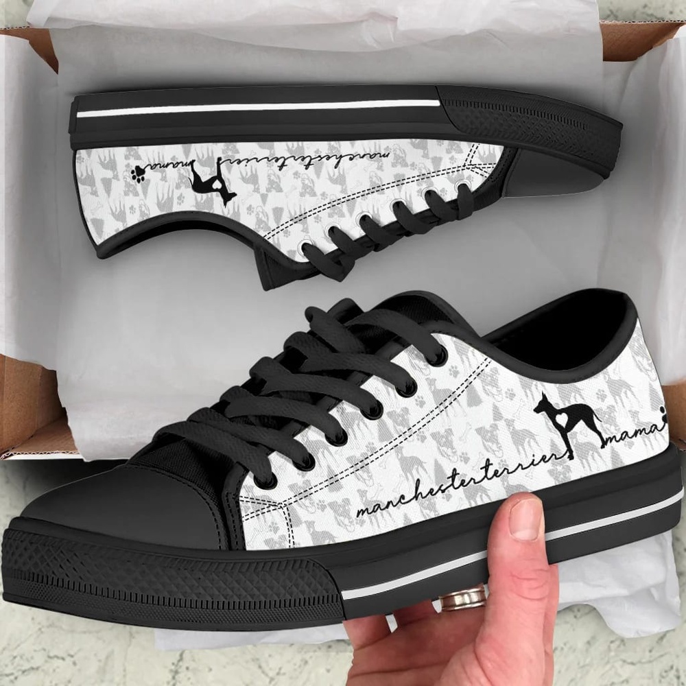 Manchester Terrier Low Top Shoes, Dog Memorial Gift, Designer Low Top Shoes, Low Top Sneakers Manchester Terrier Low Top Shoes, Dog Memorial Gift, Designer Low Top Shoes, Low Top Sneakers