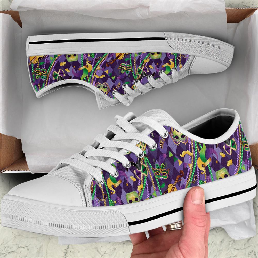 Mardi Gras Shoes Carnival Low Top, Low Top Designer Shoes, Low Top Sneakers