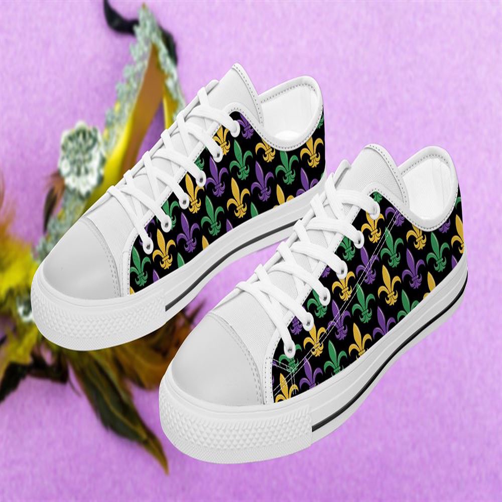 Mardi Gras Shoes Symbol Low Top, Low Top Designer Shoes, Low Top Sneakers