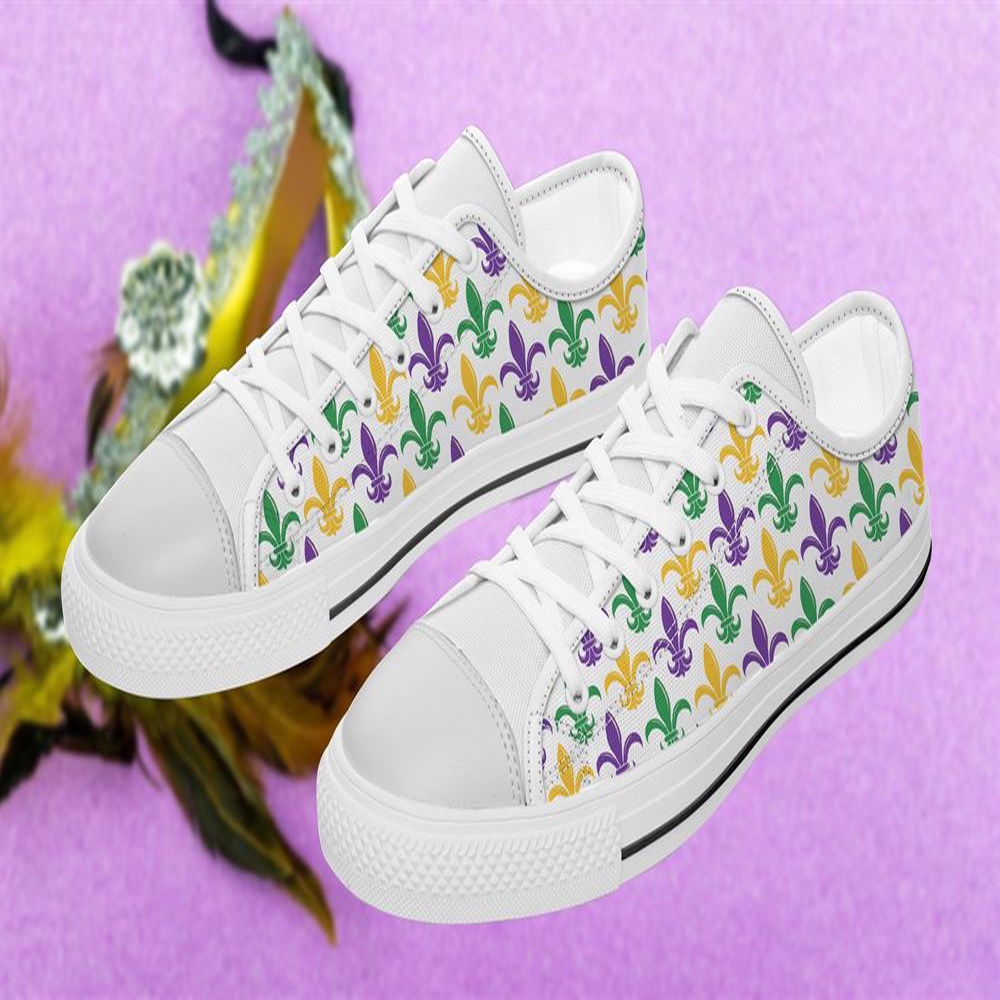 Mardi Gras Shoes Symbol Low Top, Low Top Designer Shoes, Low Top Sneakers