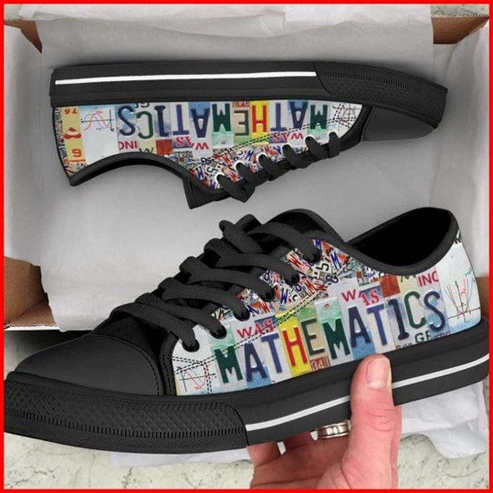Mathematics Canvas Low Top Shoes, Low Top Designer Shoes, Low Top Sneakers