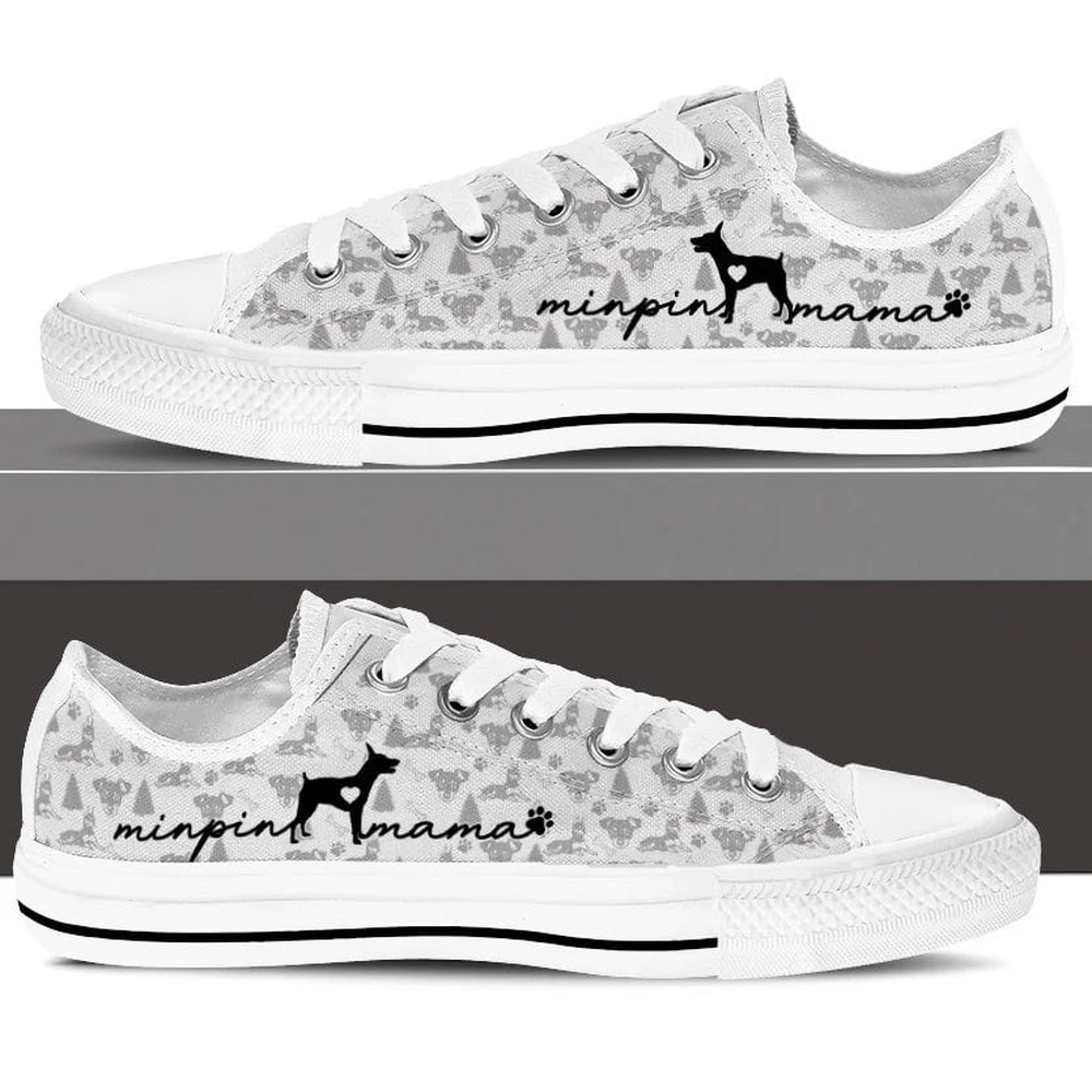 Miniature Pinscher Low Top Shoes, Dog Memorial Gift, Designer Low Top Shoes, Low Top Sneakers Miniature Pinscher Low Top Shoes, Dog Memorial Gift, Designer Low Top Shoes, Low Top Sneakers