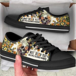 Multiple Sclerosis Shoes Rose Flowers Skull Low…