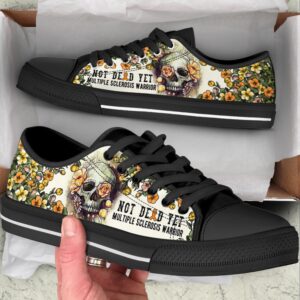 Multiple Sclerosis Shoes Rose Flowers Skull Low Top Shoes Low Top Designer Shoes Low Top Sneakers 2 n4oosk.jpg