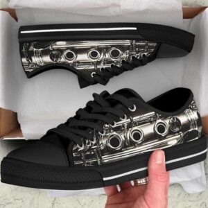 Music Fashion Gift Clarinet Shortcut Low Top Canvas Print Shoes Low Top Designer Shoes Low Top Sneakers 2 e4dglg.jpg
