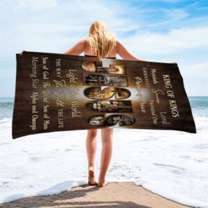 Names Of Jesus Warrior Of God Beach Towel Christian Beach Towel Beach Towel 2 jbn7cy.jpg