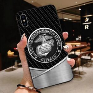 Normal Phone Case All Over Printed United States Marine Corps Veteran, Veteran Phone Case, Military Phone Cases