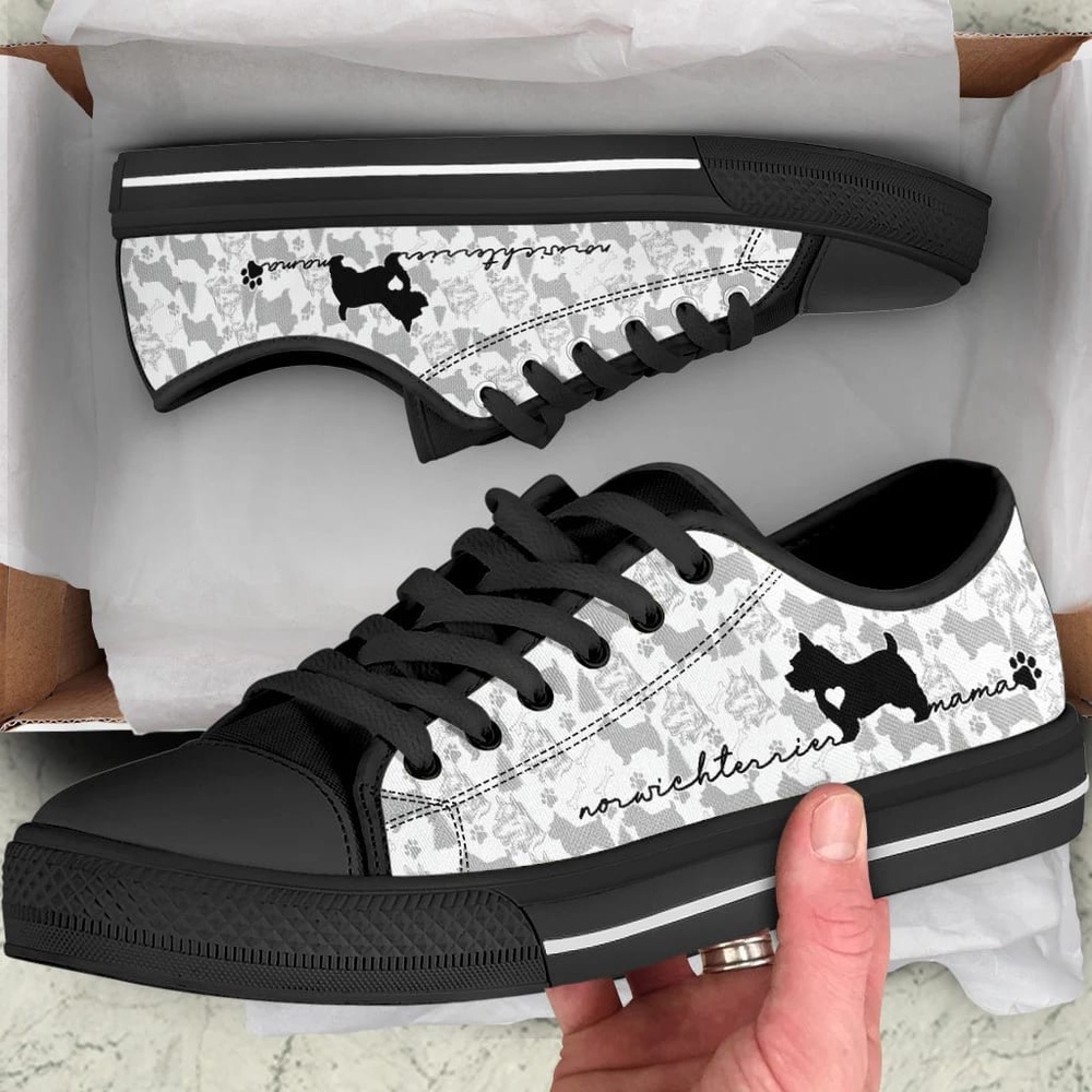 Norwich Terrier Low Top Shoes, Dog Memorial Gift, Designer Low Top Shoes, Low Top Sneakers Norwich Terrier Low Top Shoes, Dog Memorial Gift, Designer Low Top Shoes, Low Top Sneakers