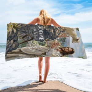 Not One Will Be Lost Jesus Lamb Beach Towel Pictures Christian Beach Towel Beach Towel 2 rekeyx.jpg