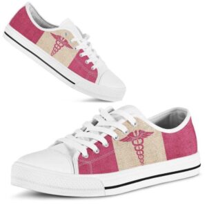 Nurse Pink Texture Low Top Shoes NM180305,…