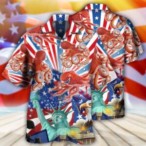 Octopus Usa Independence Day Hawaiian Shirt, 4th…