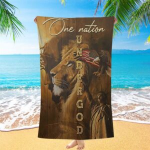 One Nation Beach Towel, Jesus & Lion…