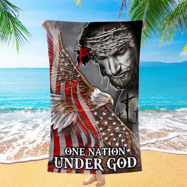 One Nation Under God Beach Towel, Christian Beach Towel, Beach Towel