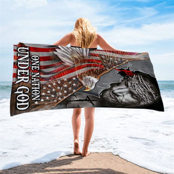 One Nation Under God Beach Towel, Christian Beach Towel, Beach Towel