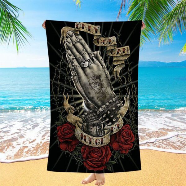 Only God Can Judge Me Beach Towel, Christian Beach Towel, Beach Towel