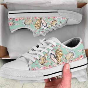 Oyster Flower Watercolor Low Top Shoes, Low…