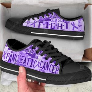 Pancreatic Cancer Low Top Canvas Shoes, Low…