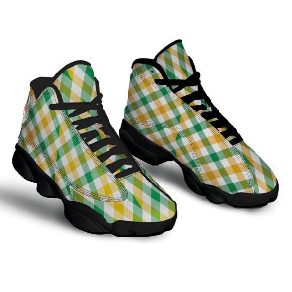 Patrick’s Day Irish Plaid Print Black Basketball Shoes, Basketball Shoes, Best Basketball Shoes 2024