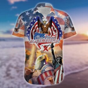 Patriot 4Th Of July Hawaii Shirt God…