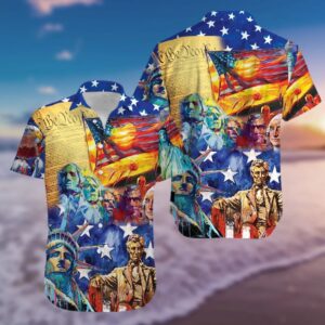 Patriot 4Th Of July Hawaiian Shirt American…