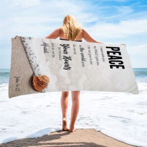 Peace I Leave With You John 14 27 Beach Towel Christian Beach Towel Beach Towel 2 ittxcl.jpg