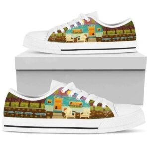 Peaceful Camping Night Low Top Shoes, Low…