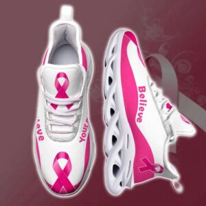 Personalized Believe Hope Breast Cancer Max Shoes,…