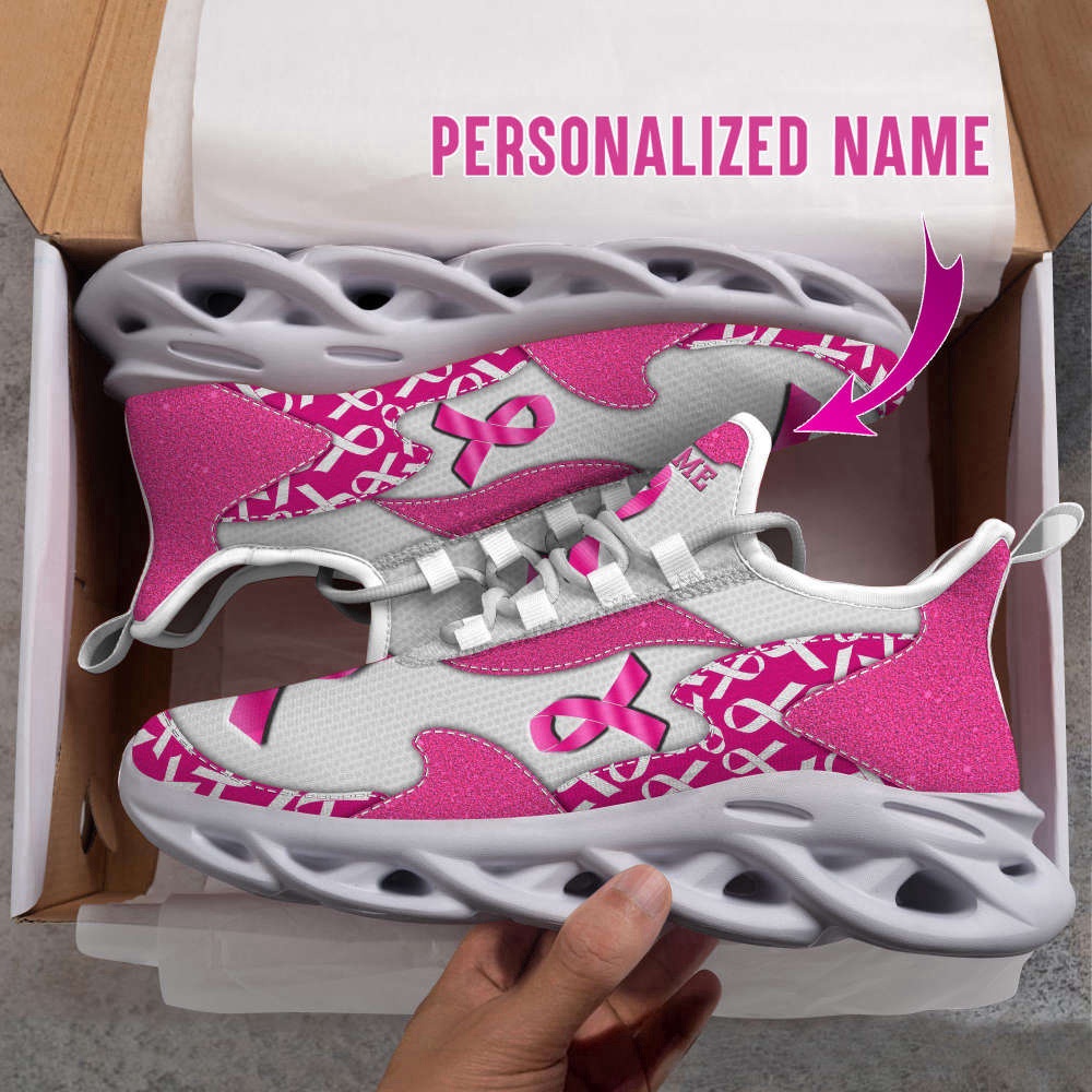 Personalized Breast Cancer Awareness Max Shoes Breast Cancer, Max Soul Sneakers, Max Soul Shoes