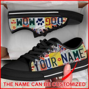 Personalized Dog Mom Custom License Plate Low Top Sneaker Designer Low Top Shoes Low Top Sneakers 2 qkfqvb.jpg