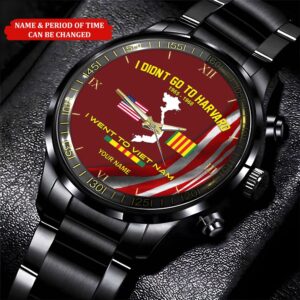 Personalized Name And Time I Didn t Go To Havard I Went To Vietnam Veteran Watch Watch Military Men Military Watch Fathers Watches 2 qwvtec.jpg