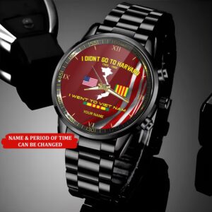 Personalized Name And Time I Didn t Go To Havard I Went To Vietnam Veteran Watch Watch Military Men Military Watch Fathers Watches 3 eafmno.jpg