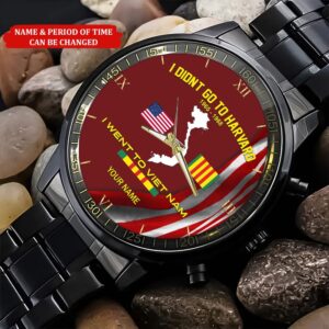 Personalized Name And Time I Didn t Go To Havard I Went To Vietnam Veteran Watch Watch Military Men Military Watch Fathers Watches 4 texp9r.jpg