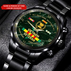 Personalized Name And Time Vietnam Veteran Black Watch Watch Military Men Military Watch Fathers Watches 2 pym1ys.jpg