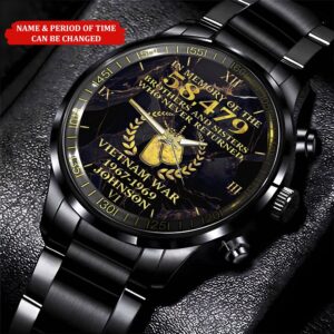 Personalized Name And Time Vietnam War Veteran Watch Watch Military Men Military Watch Fathers Watches 2 rbtvcz.jpg