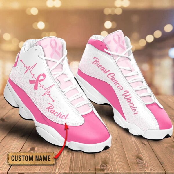 Personalized Name Breast Cancer Awareness Shoes, Basketball Shoes, Basketball Shoes 2024