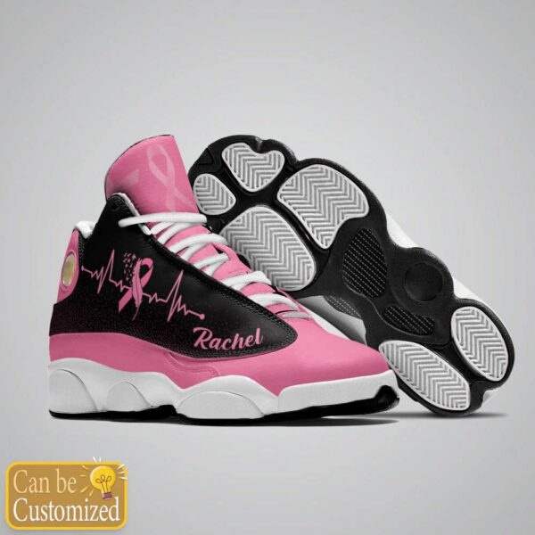 Personalized Name Breast Cancer Awareness Shoes, I Wear Pink For Myself For Breast Cancer, Basketball Shoes, Basketball Shoes 2024