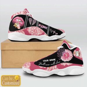 Personalized Name Breast Cancer Awareness Shoes Pink Ribbon Shoes Basketball Shoes Basketball Shoes 2024 3 ubtntz.jpg