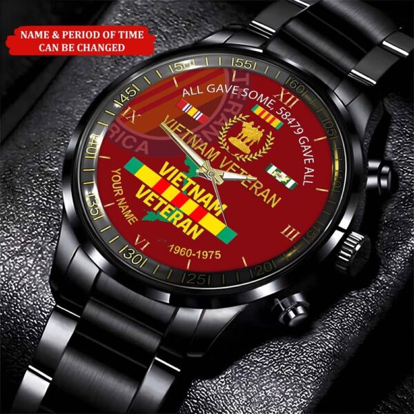 Personalized Name Time All Gave Some 58479 Vietnam Veteran Business Watch, Watch Military, Men Military Watch, Fathers Watches