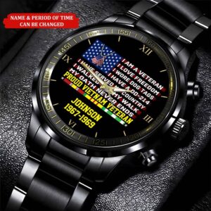 Personalized Name Time I Am A Veteran Vietnam Veteran Business Watch Watch Military Men Military Watch Fathers Watches 2 zdmokq.jpg